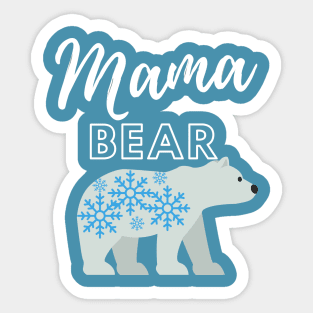 Winter Mama Bear Sticker